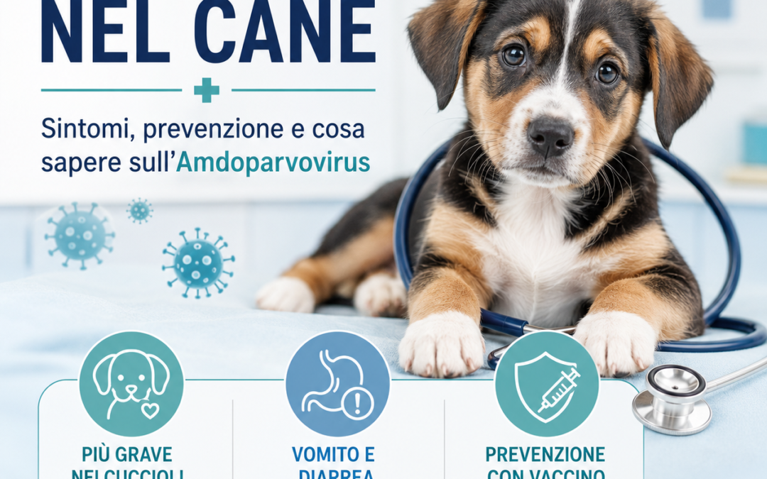 Parvovirosi cane: sintomi, prevenzione e cosa sapere sull’Amdoparvovirus